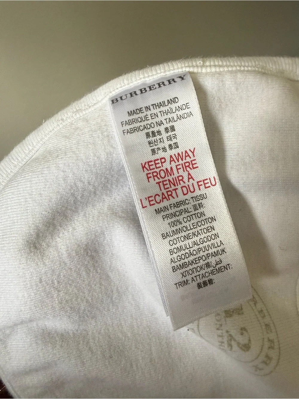 Burberry Baby Classic Check Cotton Bib Beige Nova Check 12 Months